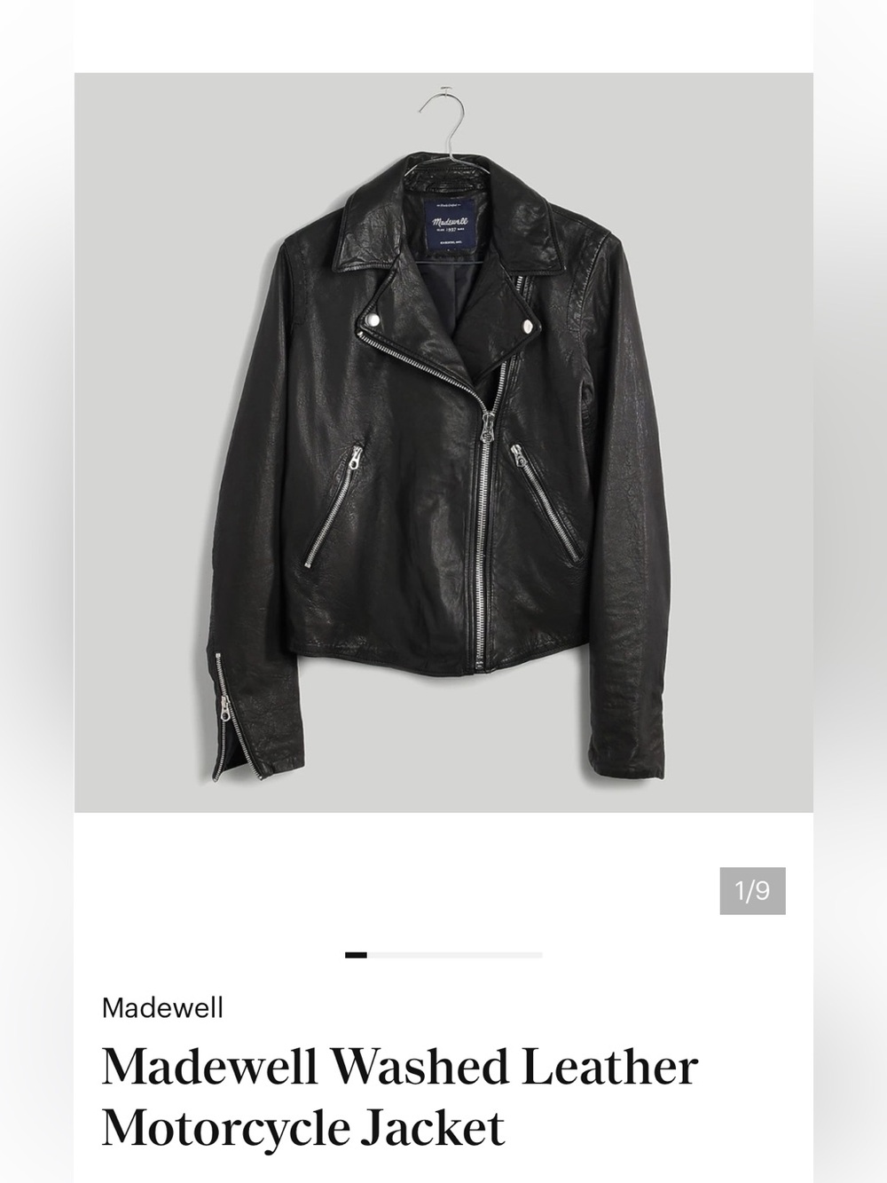 Madewell Washed Leather Motorcycle Jacket